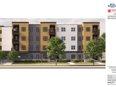 Digital rendering of the Haslett Village project