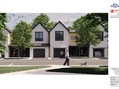 Digital rendering of the Haslett Village project